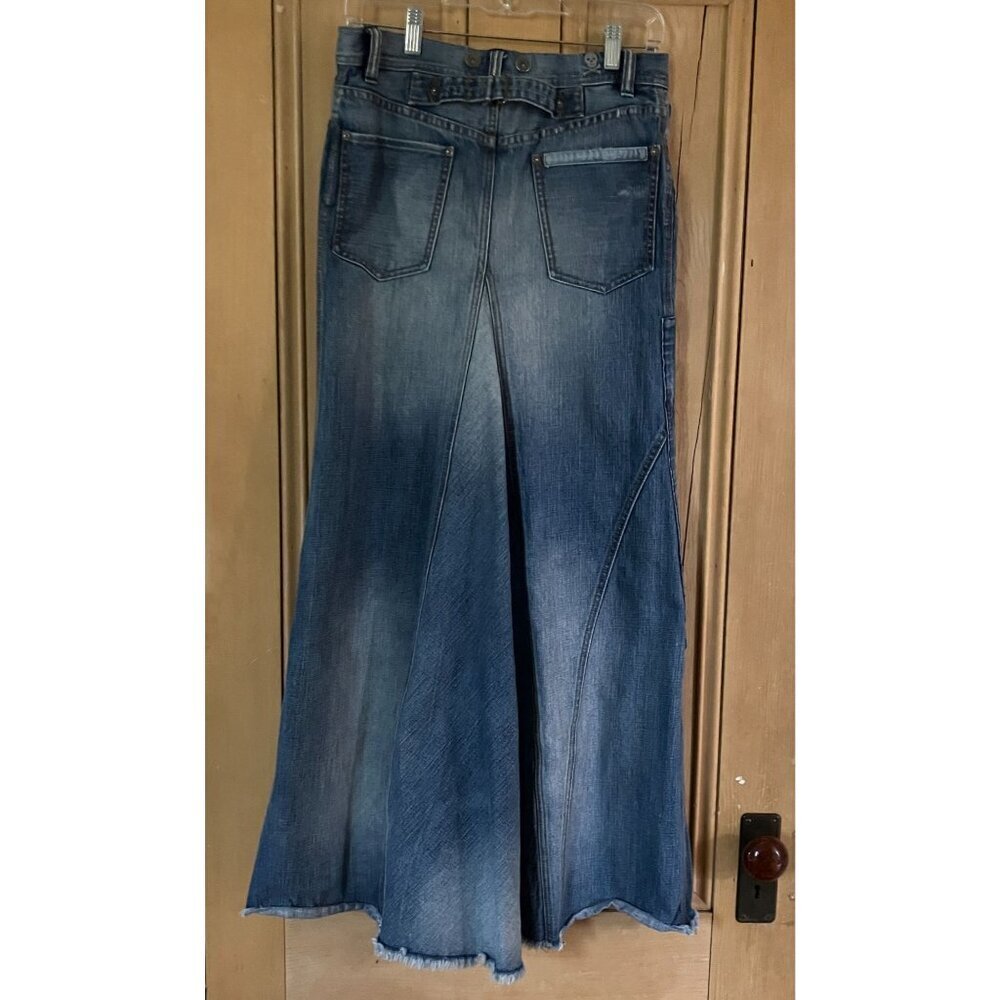 Ralph Lauren Rugby Womens Skull & Crossbones Patchwork Skirt Size 26 Blue AN EXC - Picture 8 of 12